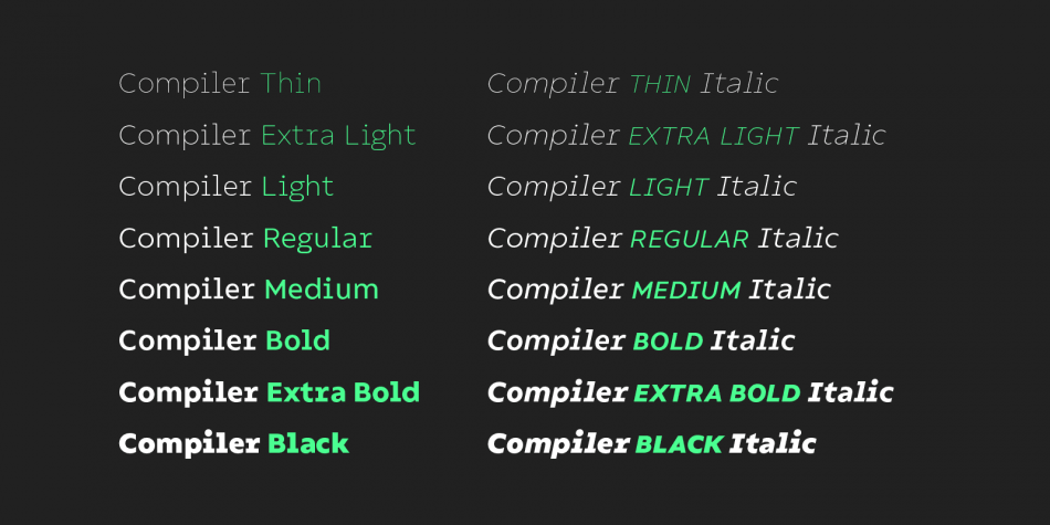 Compiler Font Family-2