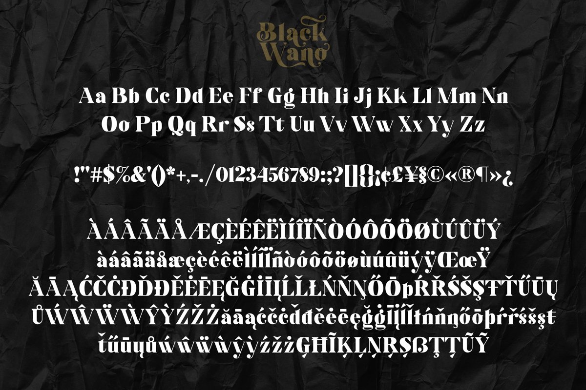 Tipo de letra Wano Serif negro-3
