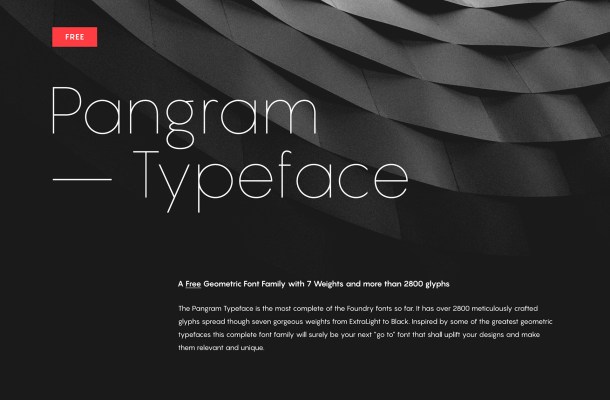 Familia tipográfica Pangram Sans