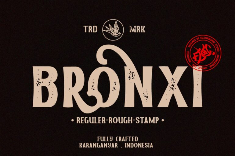 Familia tipográfica Bronxi Vintage Sans