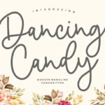 Dancing Candy Monoline Handwritten