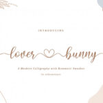 Lover Bunny Calligraphy