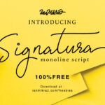 Signatura Monoline Script  Free