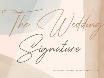 La fuente de la firma de la boda